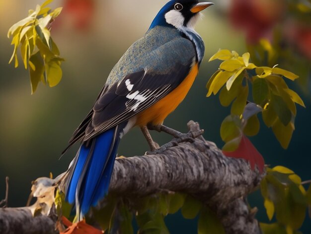 de betoverende verenkleed boom vogel