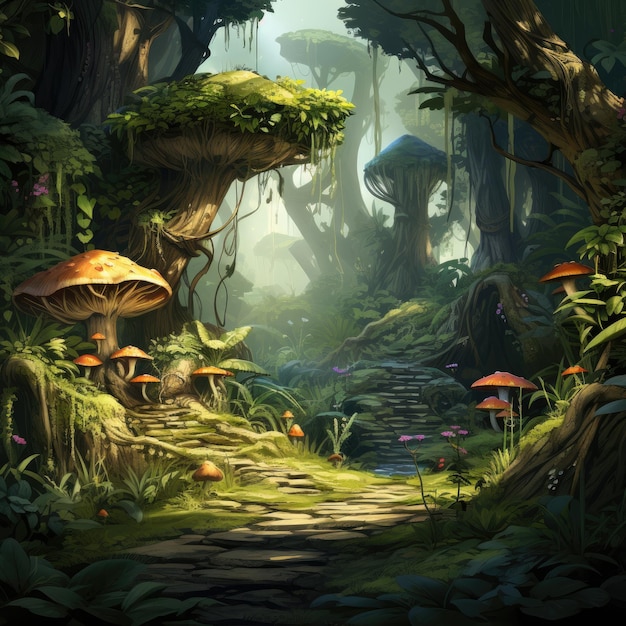 De betoverende wereld van bosassets onthult Rayman Legends geïnspireerde concept art met een boeiende
