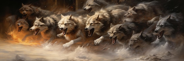 De betoverende wilde wolf