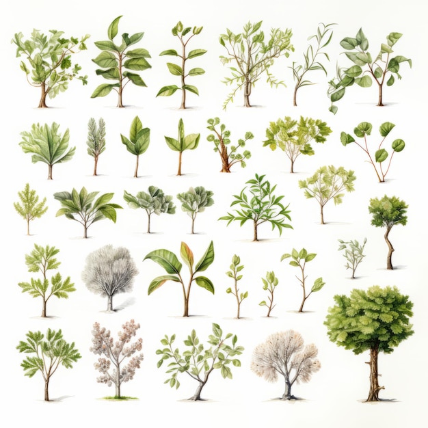 De bladverliezende bomen en struiken van het Midwesten op Sage Sheet Turnaround