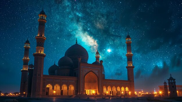 De Blauwe Moskee en de volle maan