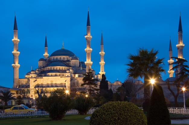 De Blauwe Moskee in het Sultanhamet-gebied van Istanboel, Turkije