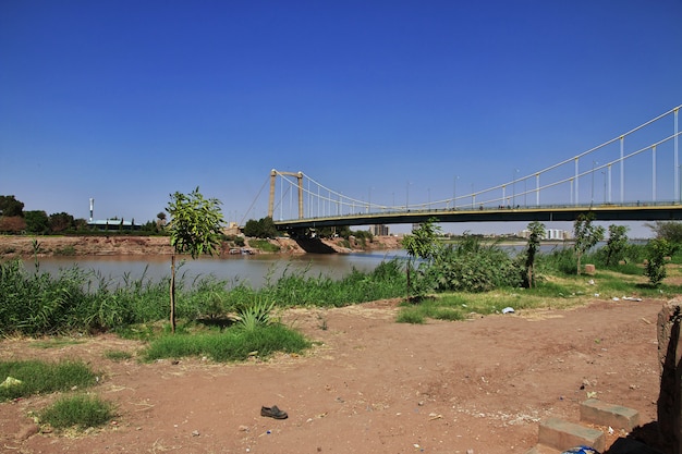 De Blauwe Nijl in Khartoum, Soedan