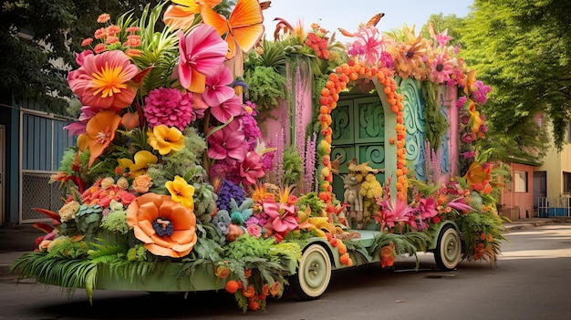 De bloemen van het voorjaarscarnaval