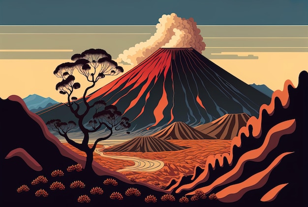 De Bromo-vulkaan op het Indonesische eiland Java