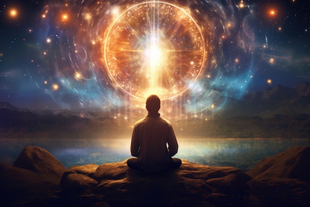 De bron van het bewustzijn het universum het veld energie levenskracht bron bewustzijn