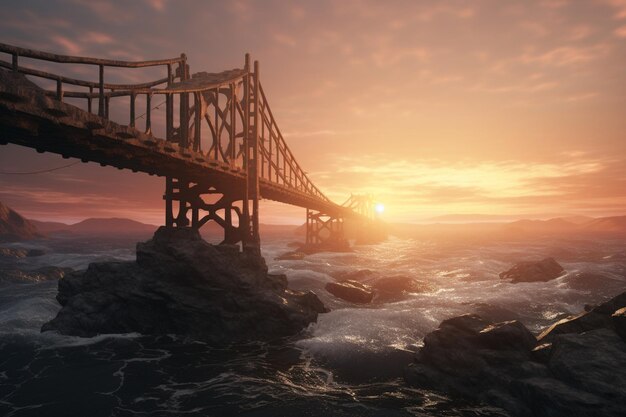 De brug van de dageraad die droomwerelden verbindt.