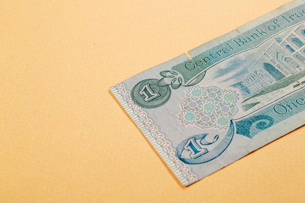 De centrale bank van Irak One Dinar Banknote