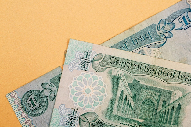 De centrale bank van Irak One Dinar Banknote