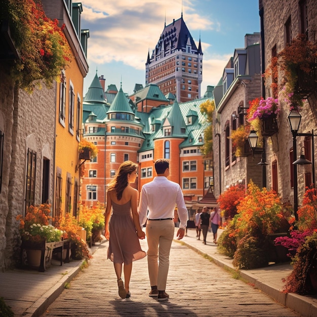De charme van de oude wereld van Quebec City