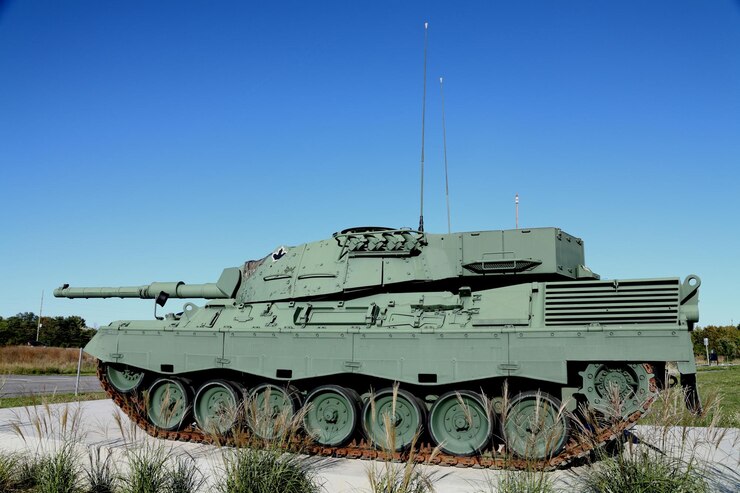 Photo 退役したカナダのレオパードc2戦車が展示されている