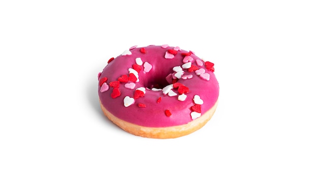 De donut is geïsoleerd op een witte achtergrond. Donut geïsoleerd. Hoge kwaliteit foto