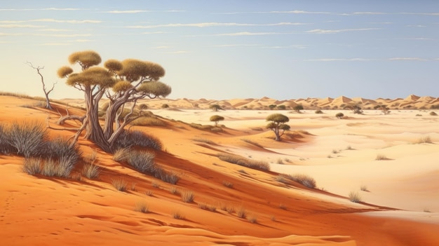 De duinen van Australië - Een boeiende landschapsschildering