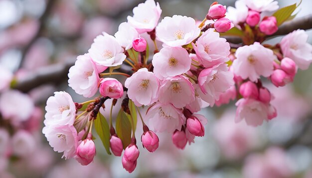 Foto de eerste bloei van kersenbloesems in een stadspark