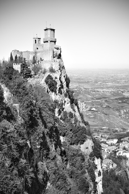 De eerste toren van San Marino op de Titano-berg, Republiek San Marino