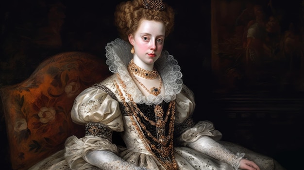 De elegantie van de prinses een barok portret