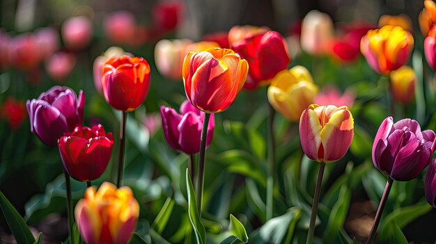 De elegantie van tulpen