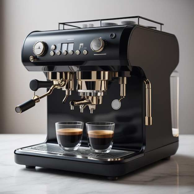 De Espresso koffie en machine