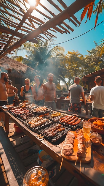 De essentie van activiteiten in de buurt van de gemeenschap Vakantieviering en boeiende foto's