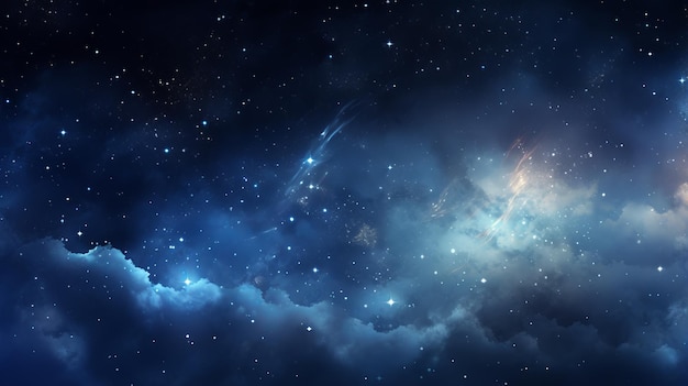 De etherische nachtelijke hemel met sterren en nevel NASA Space Photography