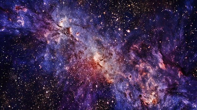 De etherische schoonheid van een kosmische nevel met zijn levendige kleuren en ingewikkelde details