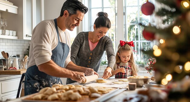 De familie bakte samen koekjes