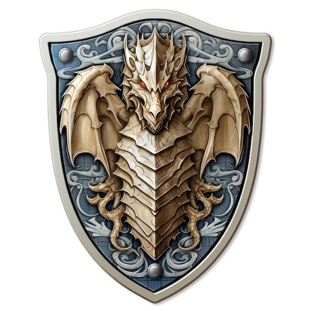 De fascinerende stickercollectie van Shield Knight in 3D Dragon Patt