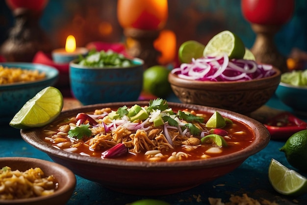 De feestelijke sfeer van het feest van Pozole