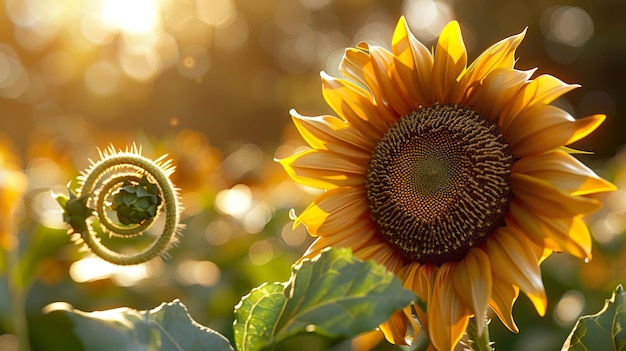 De Fibonacci-reeks van de zonnebloem