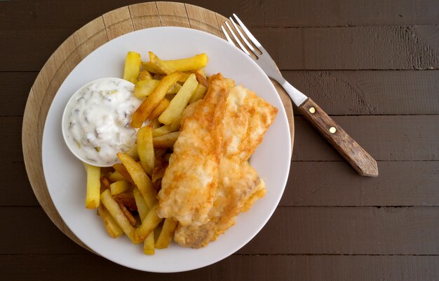 De fish and chips. Een traditioneel Engels gerecht.