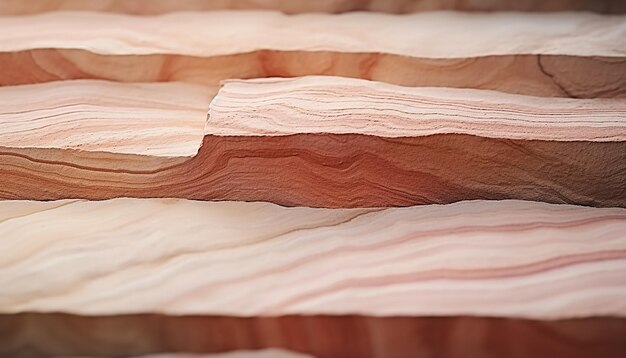 Foto de gestreepte zandstenen rotsformatie toont de schoonheid van de natuur in veelkleurige lagen gegenereerd door ai