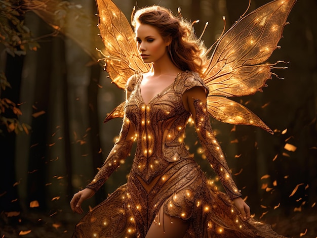De gouden engel van het bos.