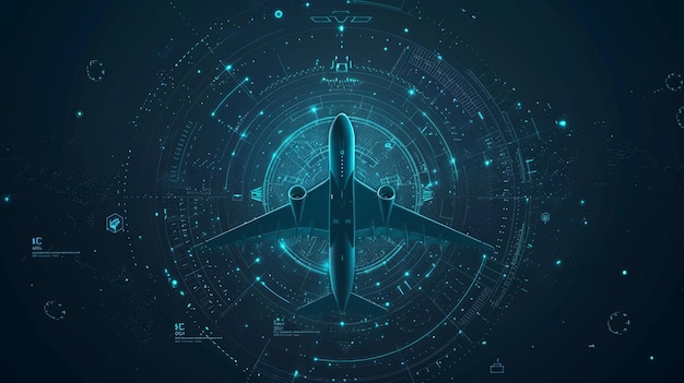 De grafiek toont de interface tussen een digitaal radarsysteem en een vliegtuiginterface in de luchtvaarttechnologie