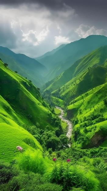 De groene bergen van Iran