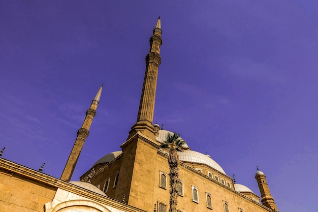 De grote moskee van Muhammad Ali Pasha Albasten Moskee gelegen in de Citadel van Caïro, Egypte