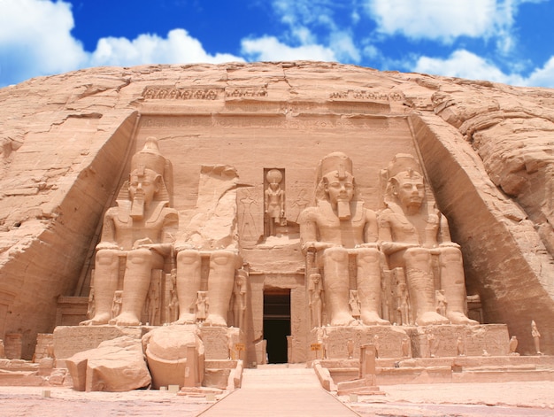 De grote tempel in Abu Simbel, Egypte