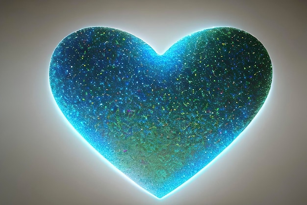 De hartvormen op abstracte lichte neon glitter achtergrond verliefd concept voor Valentijnsdag met zoete en romantische Neon hart gloeiende achtergrond ruimte voor tekst Design en digitaal materiaal