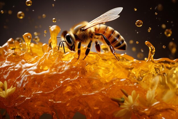 De heerlijke zoete propolis honingraat