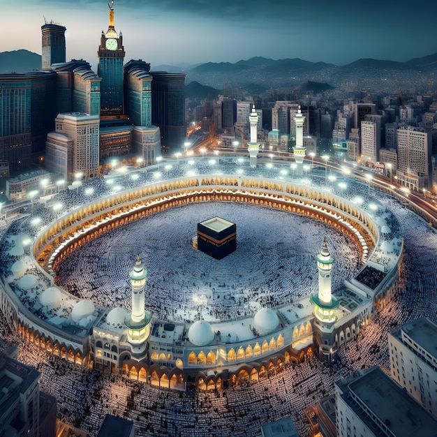 De Heilige Kaaba in Mekka Saoedi-Arabië