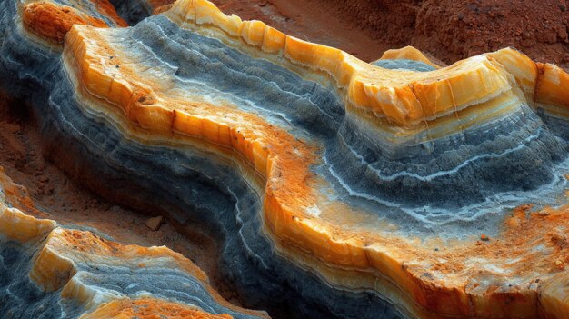 De heldere kleuren van de verwoeste zandstenen rots in de canyon USA Arizona