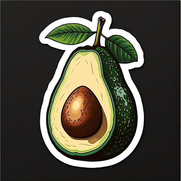 de helft van de avocado icoon cartoon