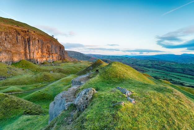 De helling van Llangattock in Wales