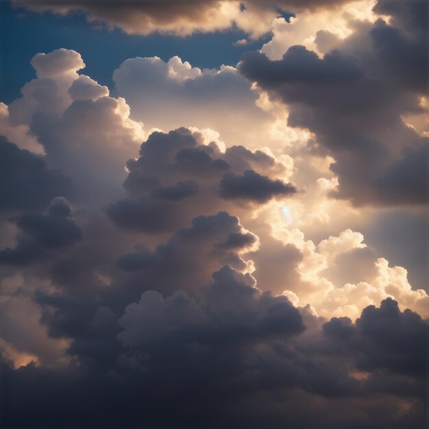 De hemel vol mooie wolken.