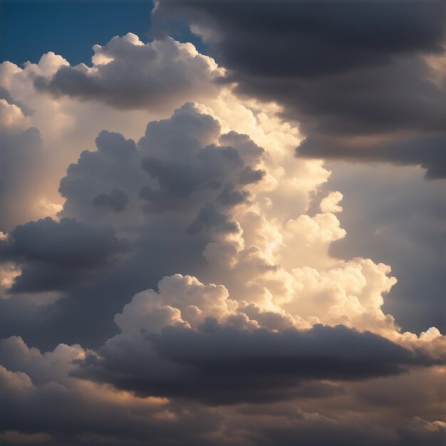 De hemel vol mooie wolken.