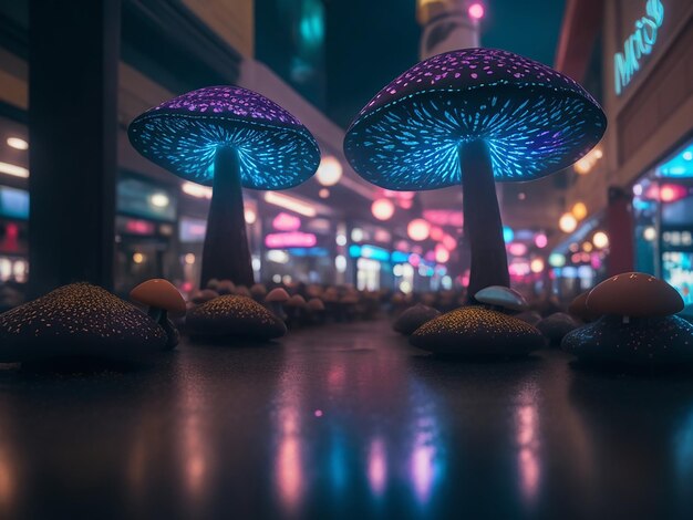 De hemelse kamer zit vol met prachtige paddenstoelen.