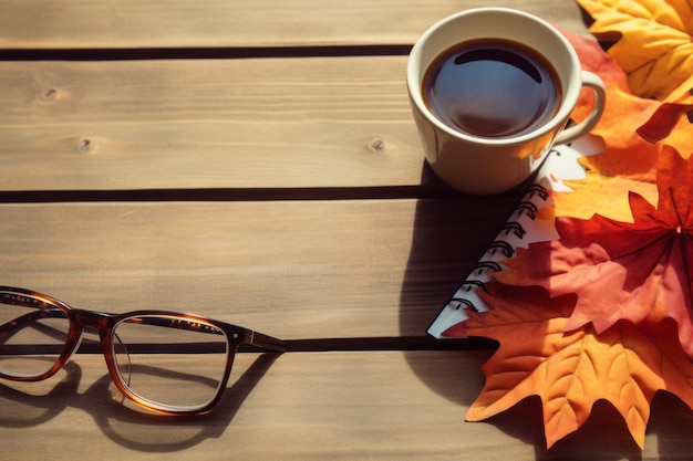 De herfst omarmen Een serene dag tussen herfstbladeren en warme dranken