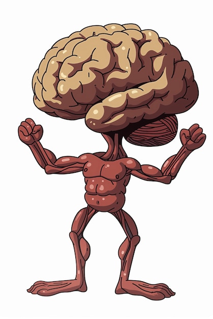 Foto de hersenen trainen hun spieren in een sportschool.