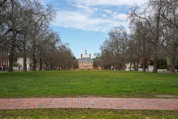 De historische huizen van Williamsburh Virginia