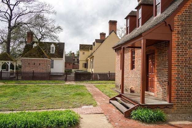 De historische huizen van Williamsburh Virginia