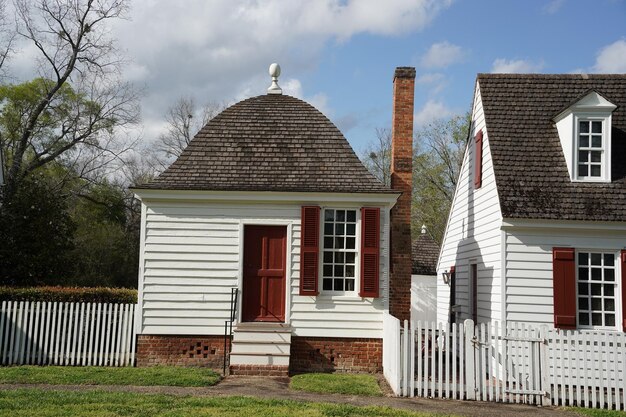 De historische huizen van Williamsburh Virginia